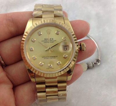 Real Swiss ETA2836 ROLEX DATEJUST II SWISS ETA2836-2 WATCH GOLD DIAMOND WATCH